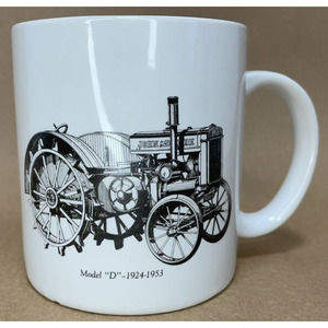 John Deere Service Coffee Cup Mug Go With Green Model D Tractor Vintage JD Farm